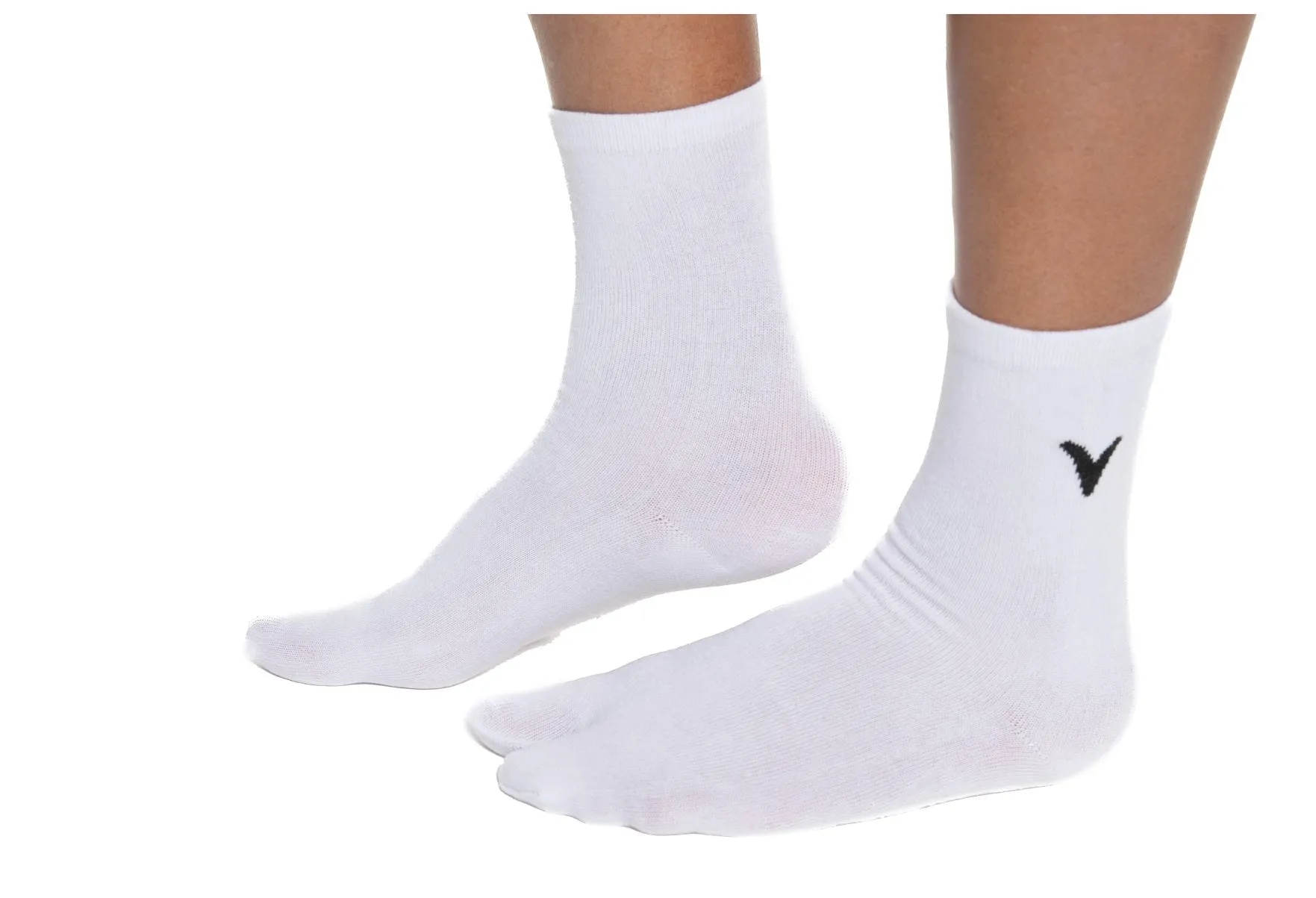 1 Pair - V-Toe Flip Flop Tabi Socks - Black, White, Khaki or Grey Solid