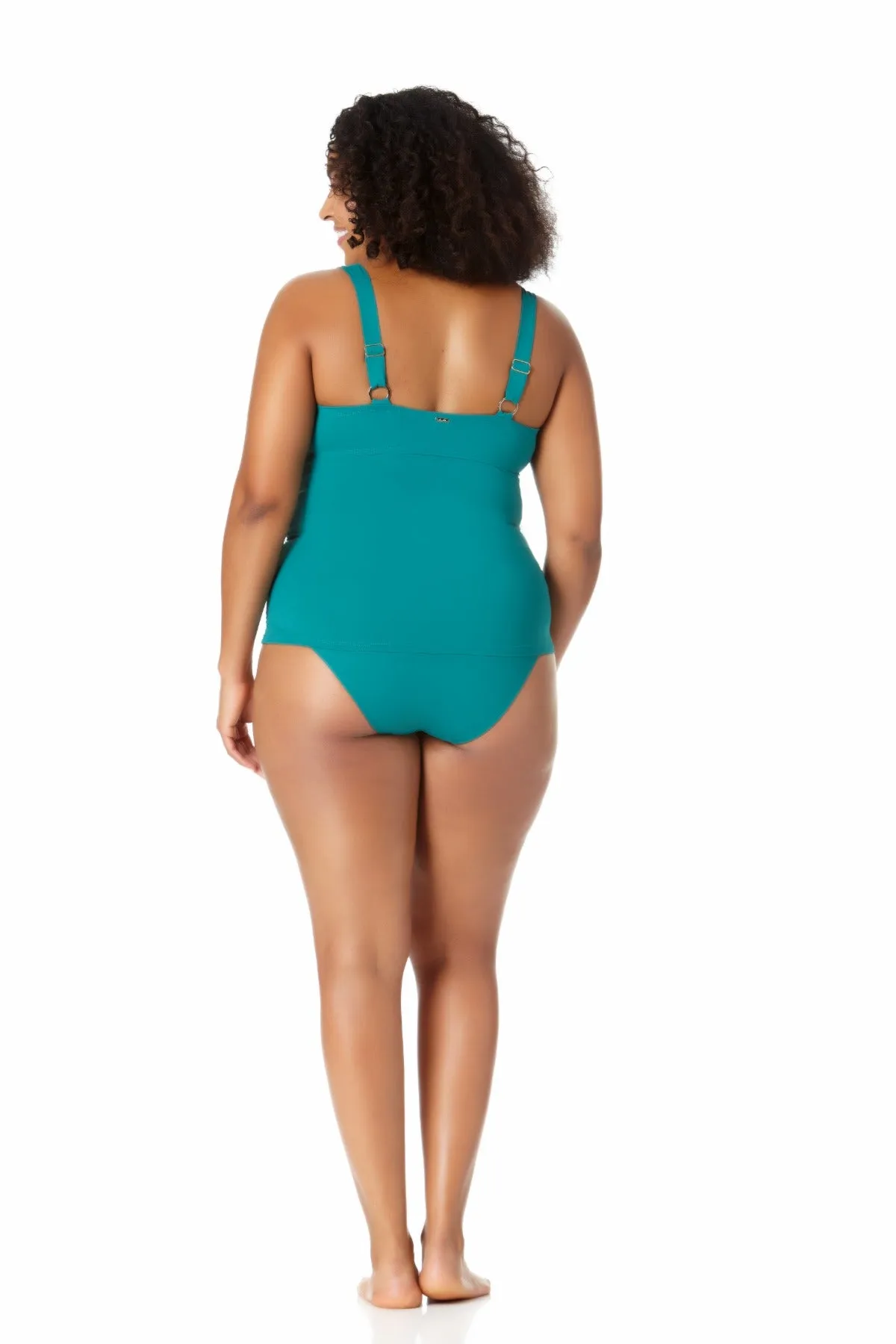 Anne Cole Plus - Twist Front Underwire Tankini Swim Top