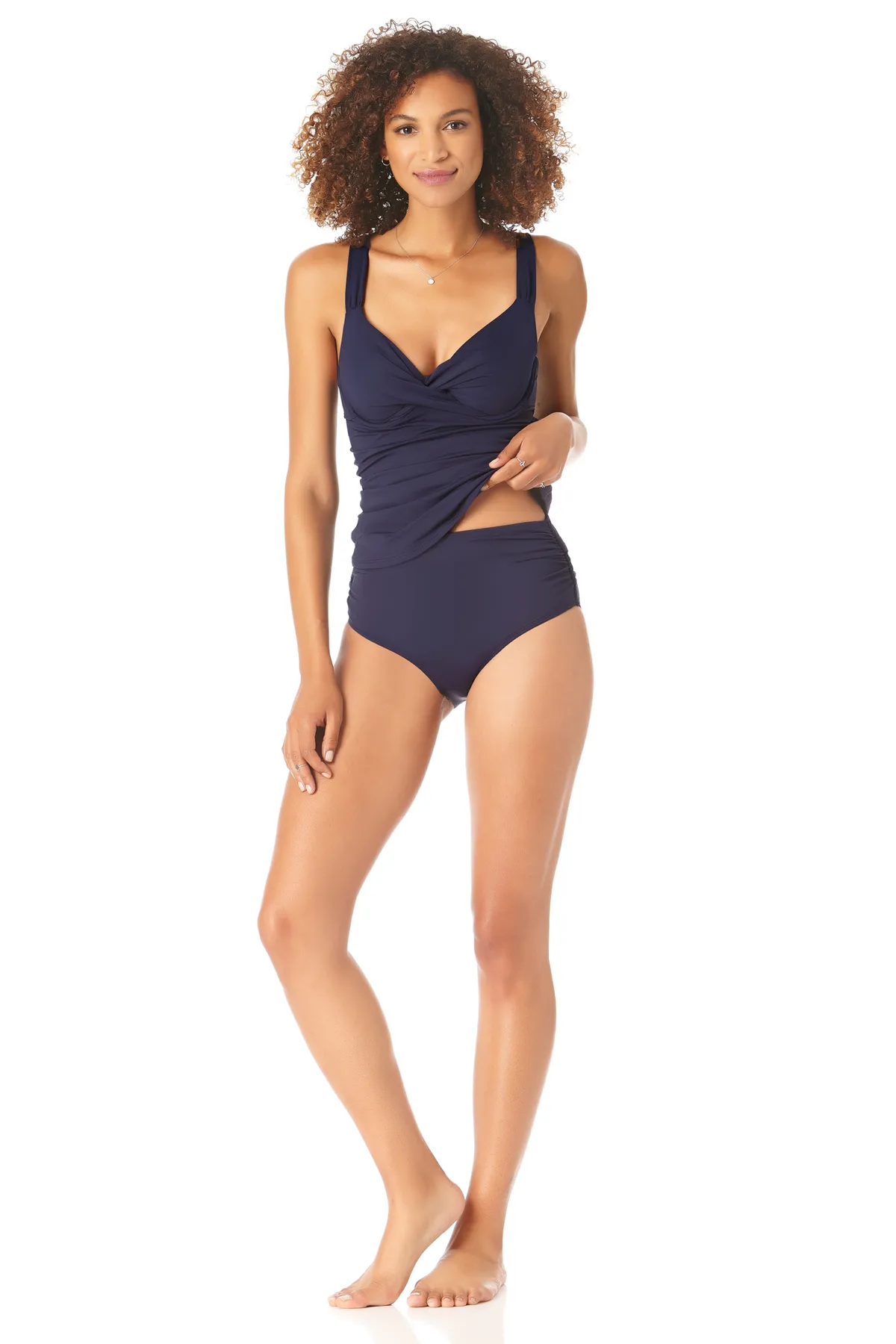 Anne Cole - Twist Front Underwire Tankini Swim Top