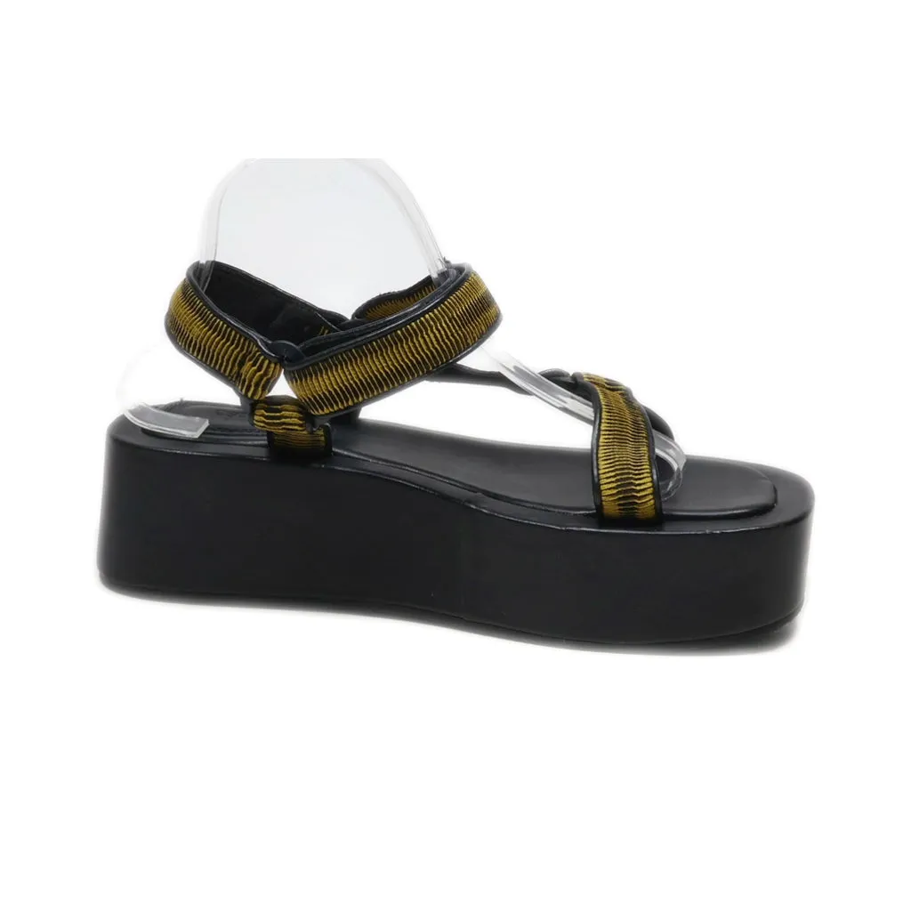 Asos Platform Sandals Fabric Black Colour For Women