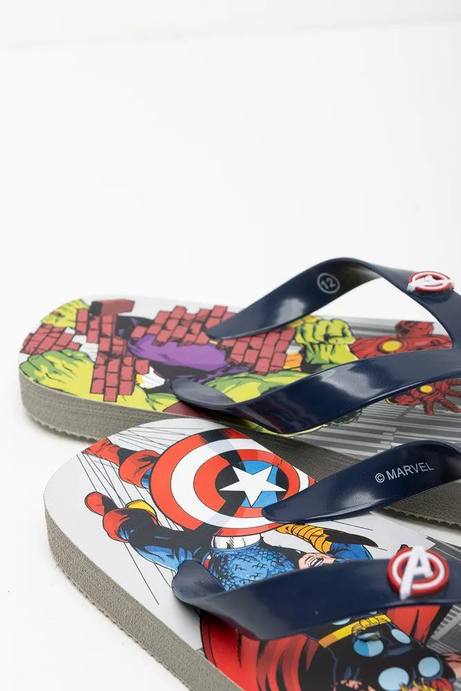 Avengers Flip Flop Grey