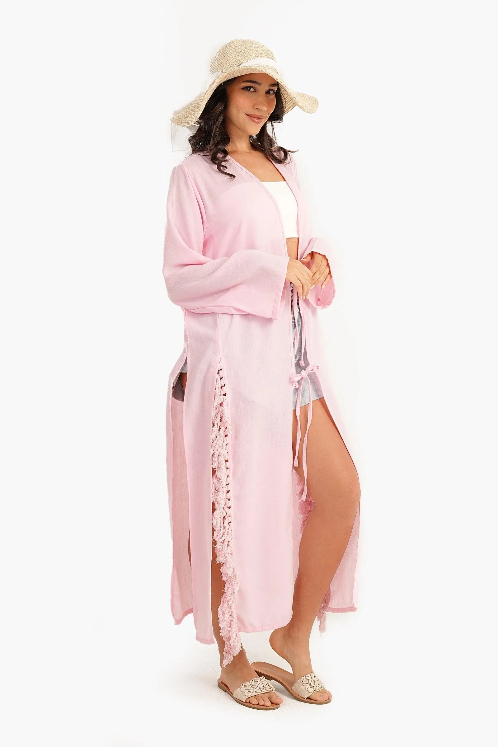 Beachwear Kimono with Fringes