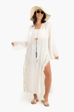 Beachwear Kimono with Fringes