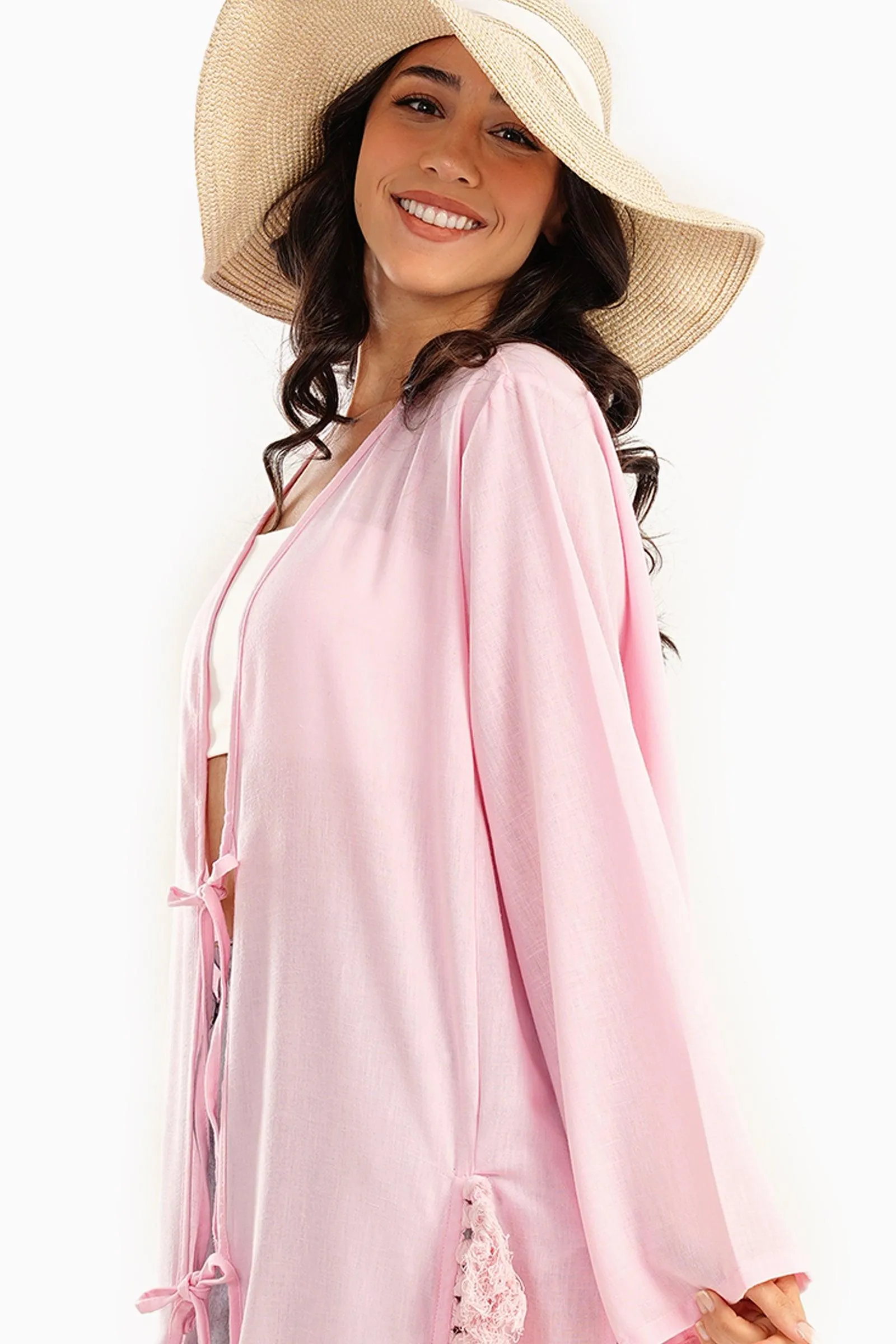 Beachwear Kimono with Fringes