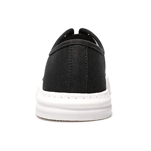 BENEKER Women's Canvas Sneaker Slip on Casual Shoes Low Top Fashion Sneakers Comfortable Walking Shoes Black 06