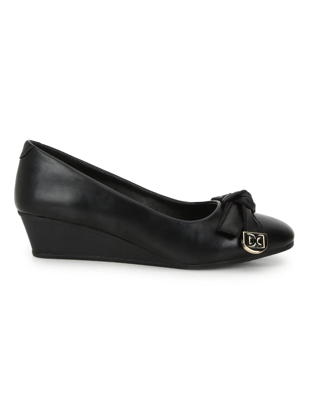 Black PU Wedge Ballerina (TC-D09069-BLK)