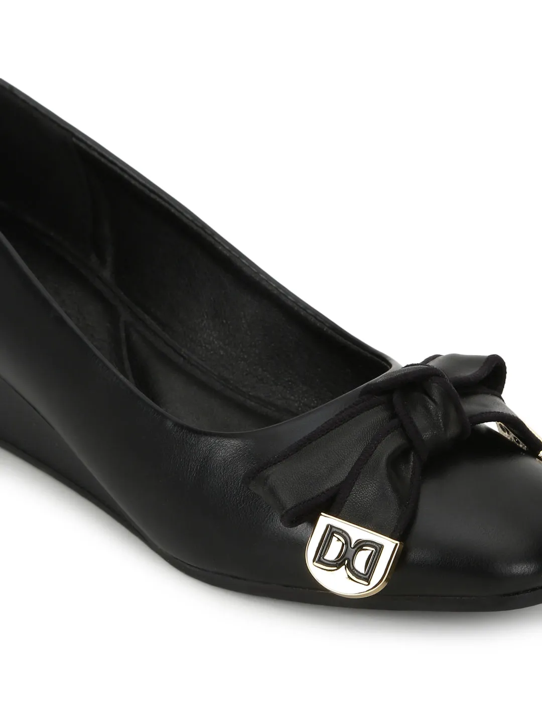 Black PU Wedge Ballerina (TC-D09069-BLK)