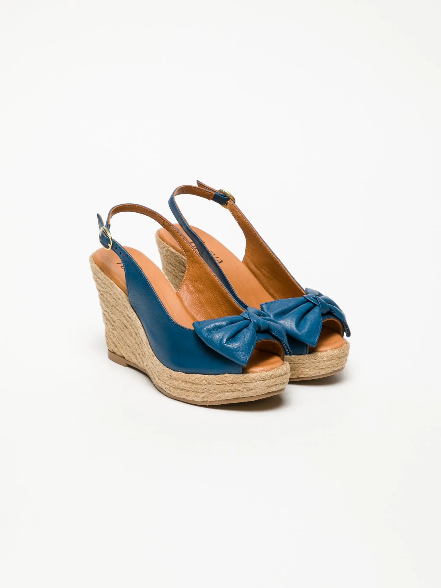 Blue Wedge Sandals