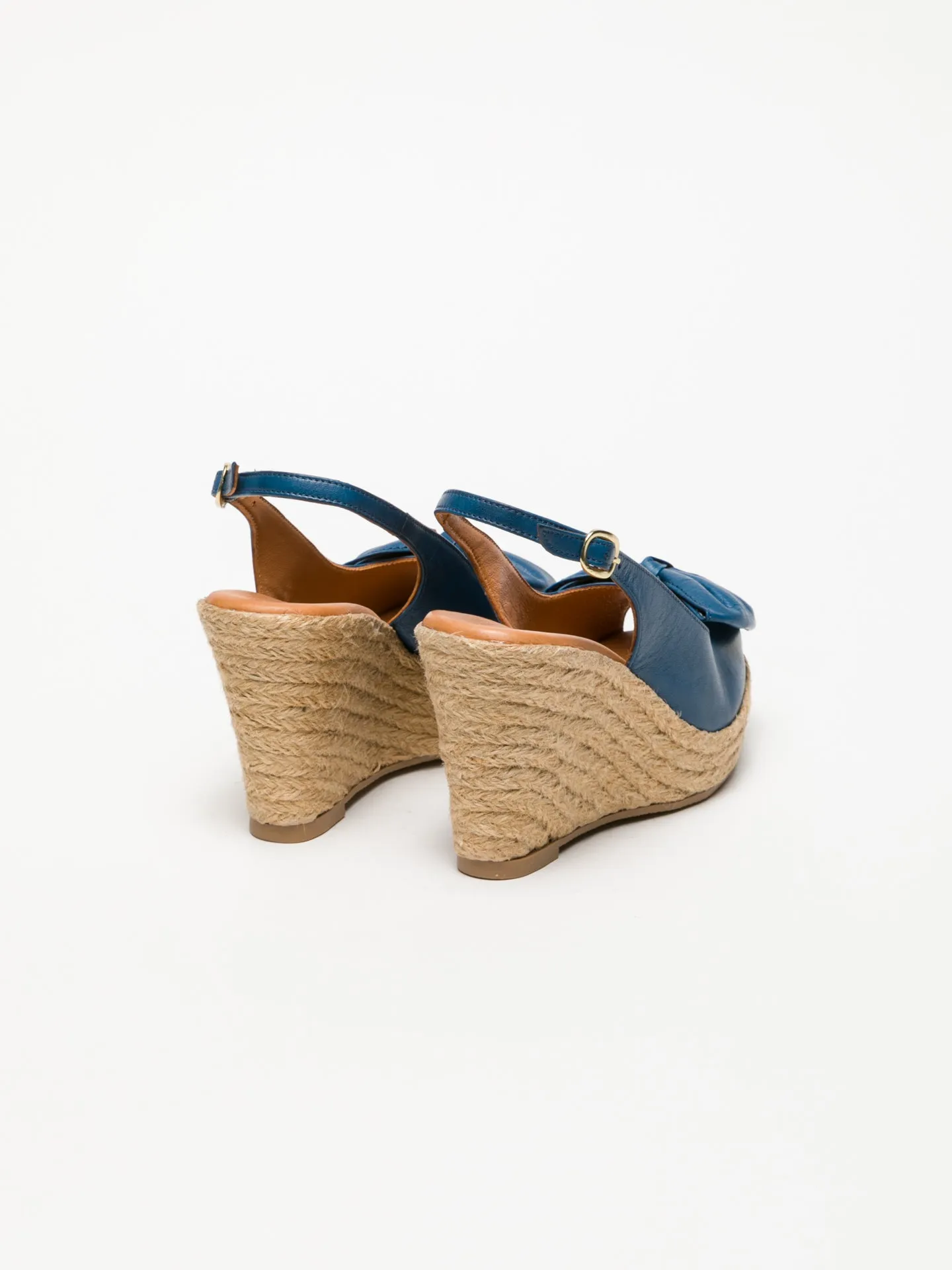 Blue Wedge Sandals