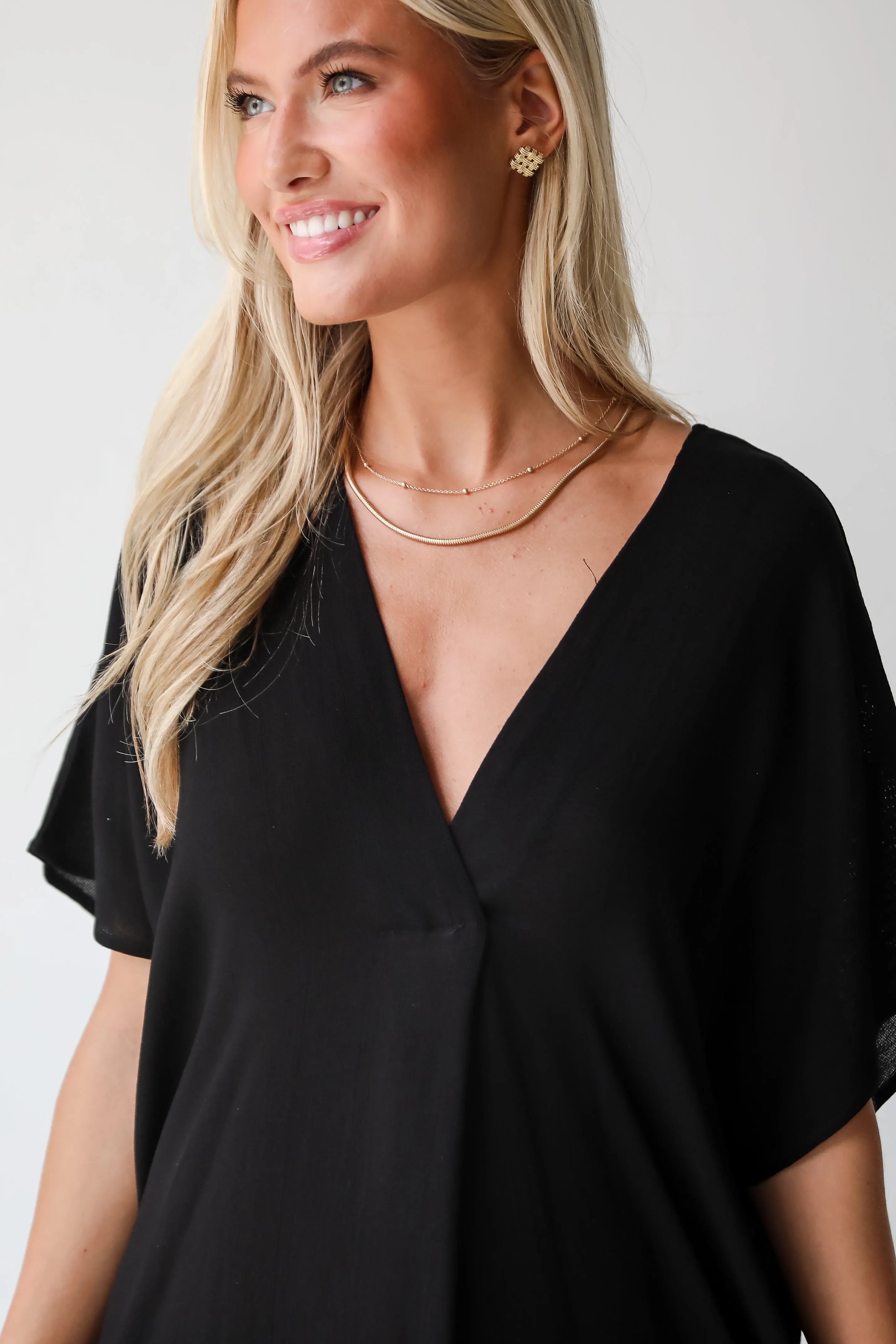 Boardwalk Sunsets Black Midi Dress - DU DEAL