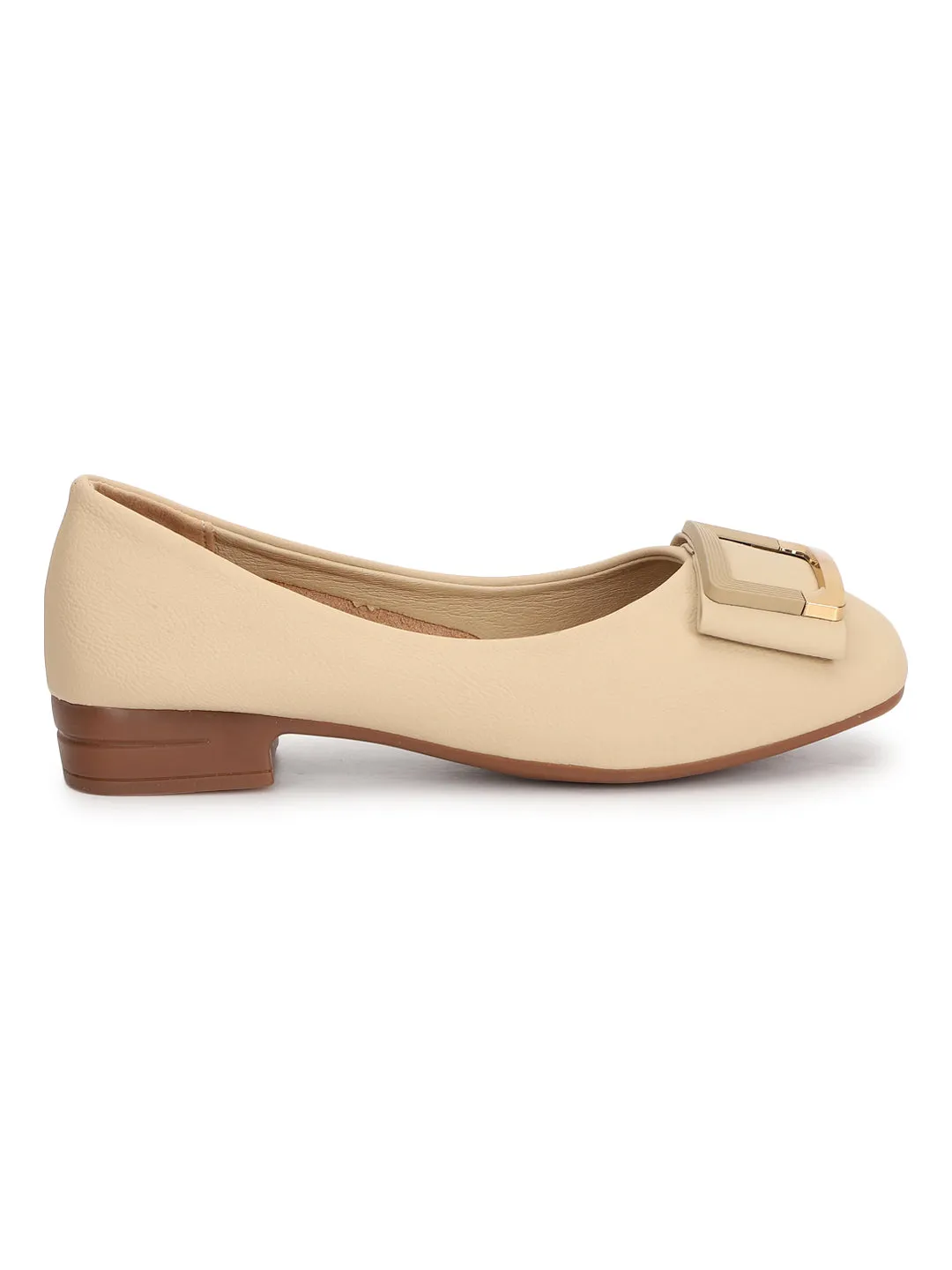 Camel Brown PU Ballerina Flats (TC-RS3632-CML)