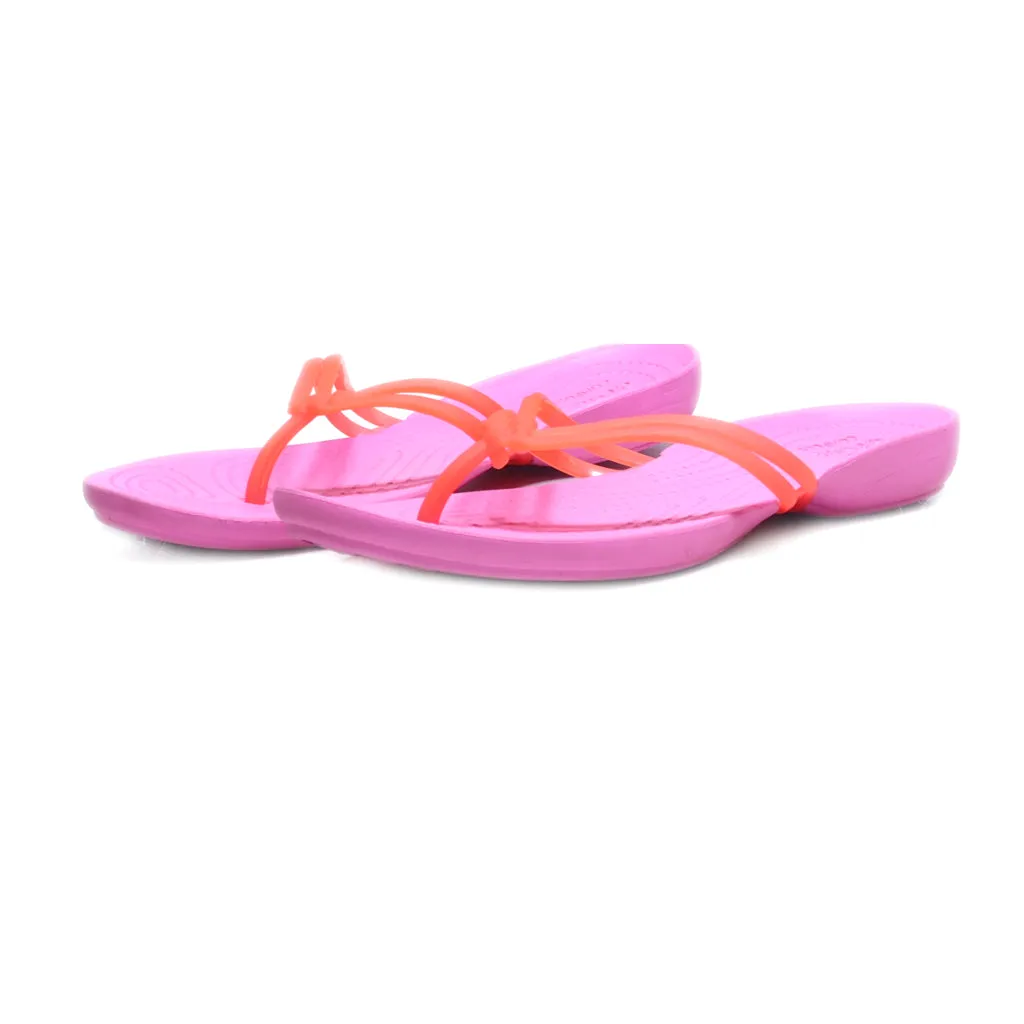 Crocs Isabella Flip Flops Rubber Red Colour For Women