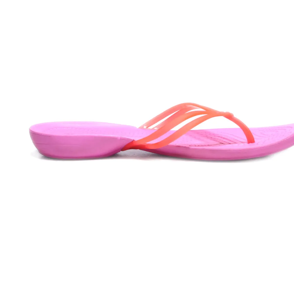 Crocs Isabella Flip Flops Rubber Red Colour For Women