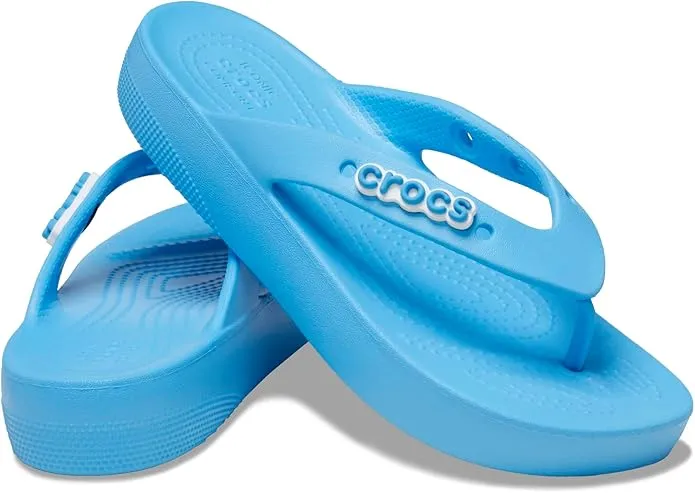 Crocs Women's Classic Flip Flops Platform Sandals | Oxygen