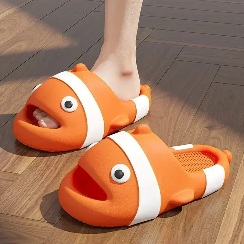 Cute Little Fish Cartoon Slippers for Unisex