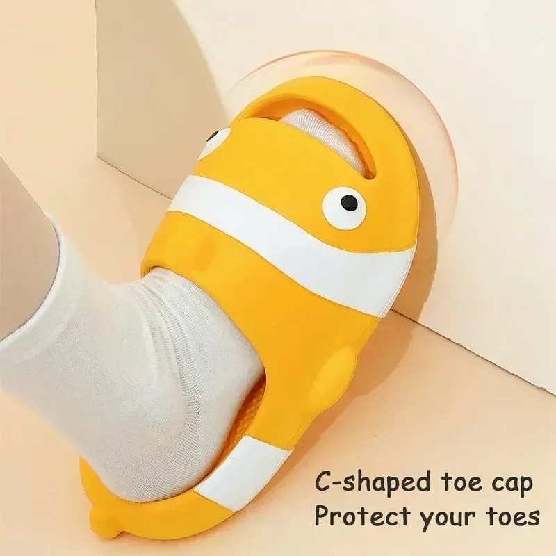 Cute Little Fish Cartoon Slippers for Unisex