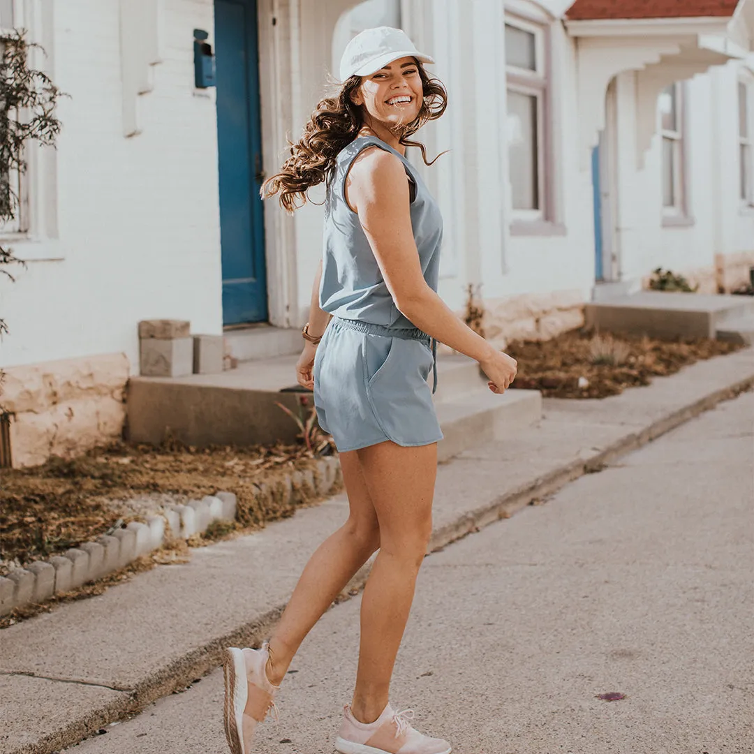 Dusk Blue Tank Romper