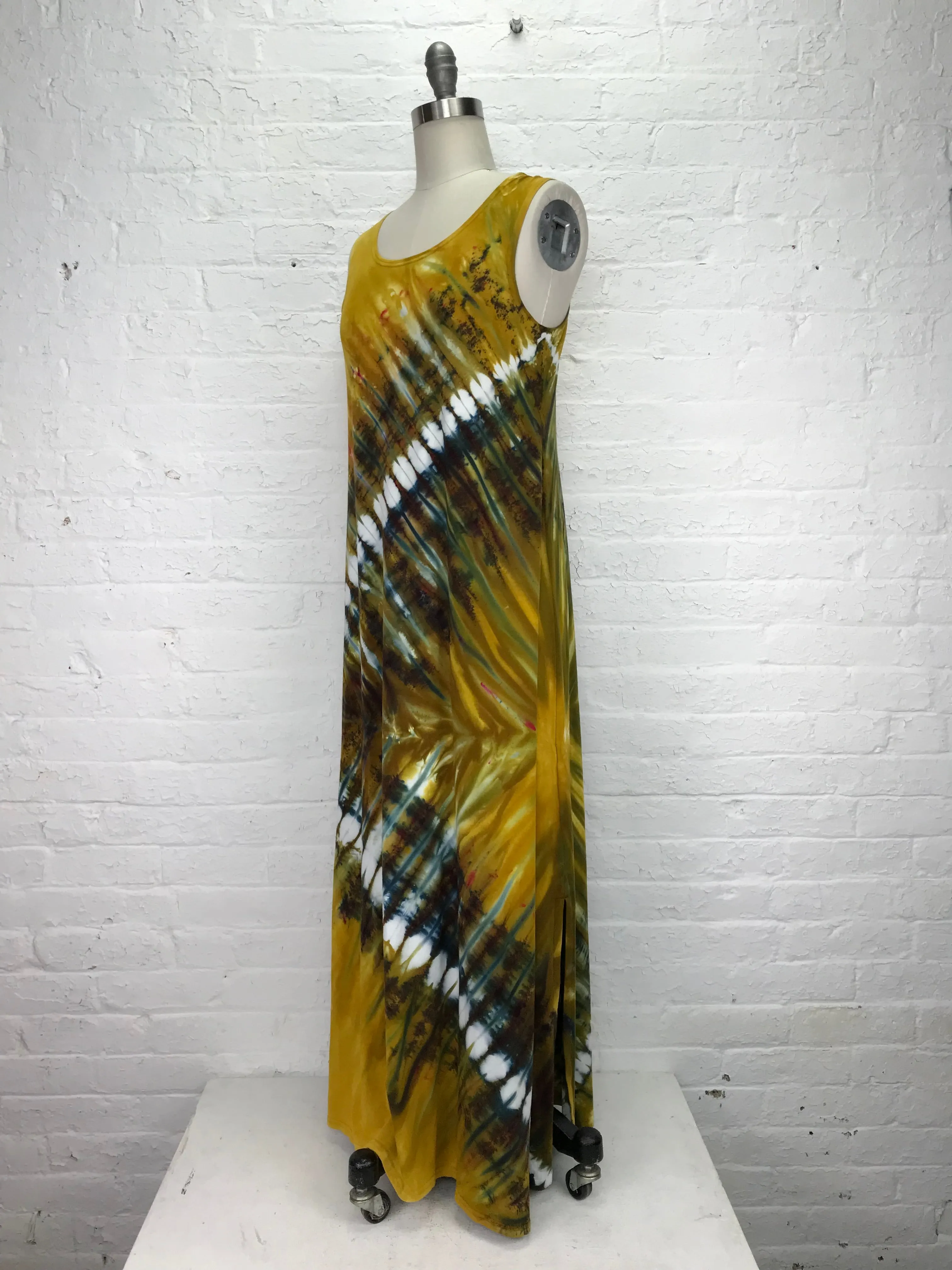 Eileen Maxi Tank Dress in Bold in Gold