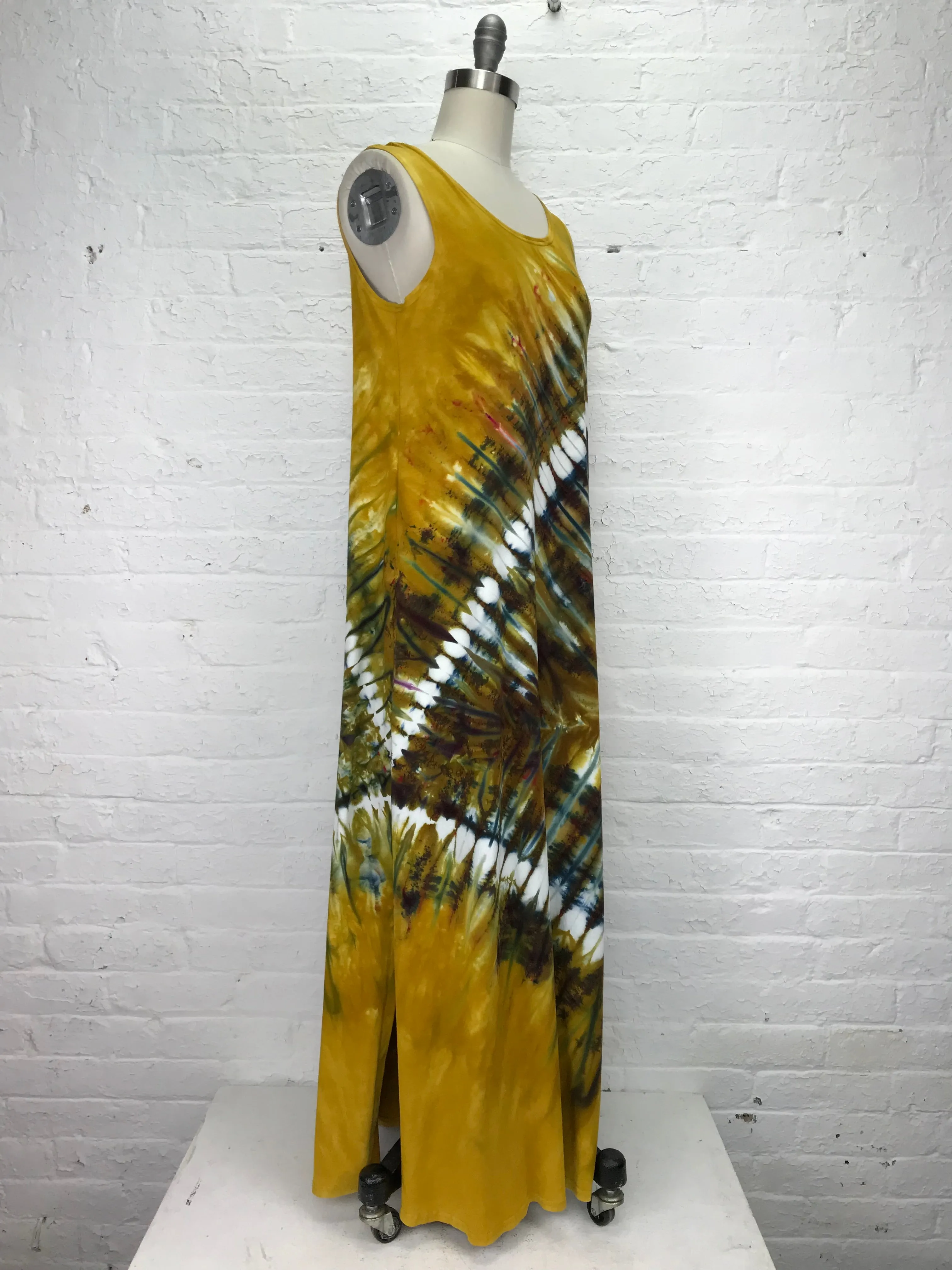 Eileen Maxi Tank Dress in Bold in Gold