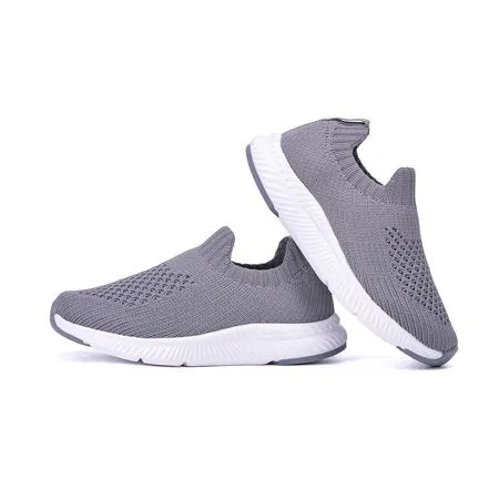 Engtoy Kids Boys Girls Running Shoes Comfortable Lightweight Walking Shoes Athletic Slip on Sock Sneakers (Toddler/Little Kid/Big Kid), Gray, 10