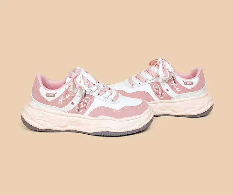 Enter Game Rabbit Pink White Sporty Sneakers Running Shoes