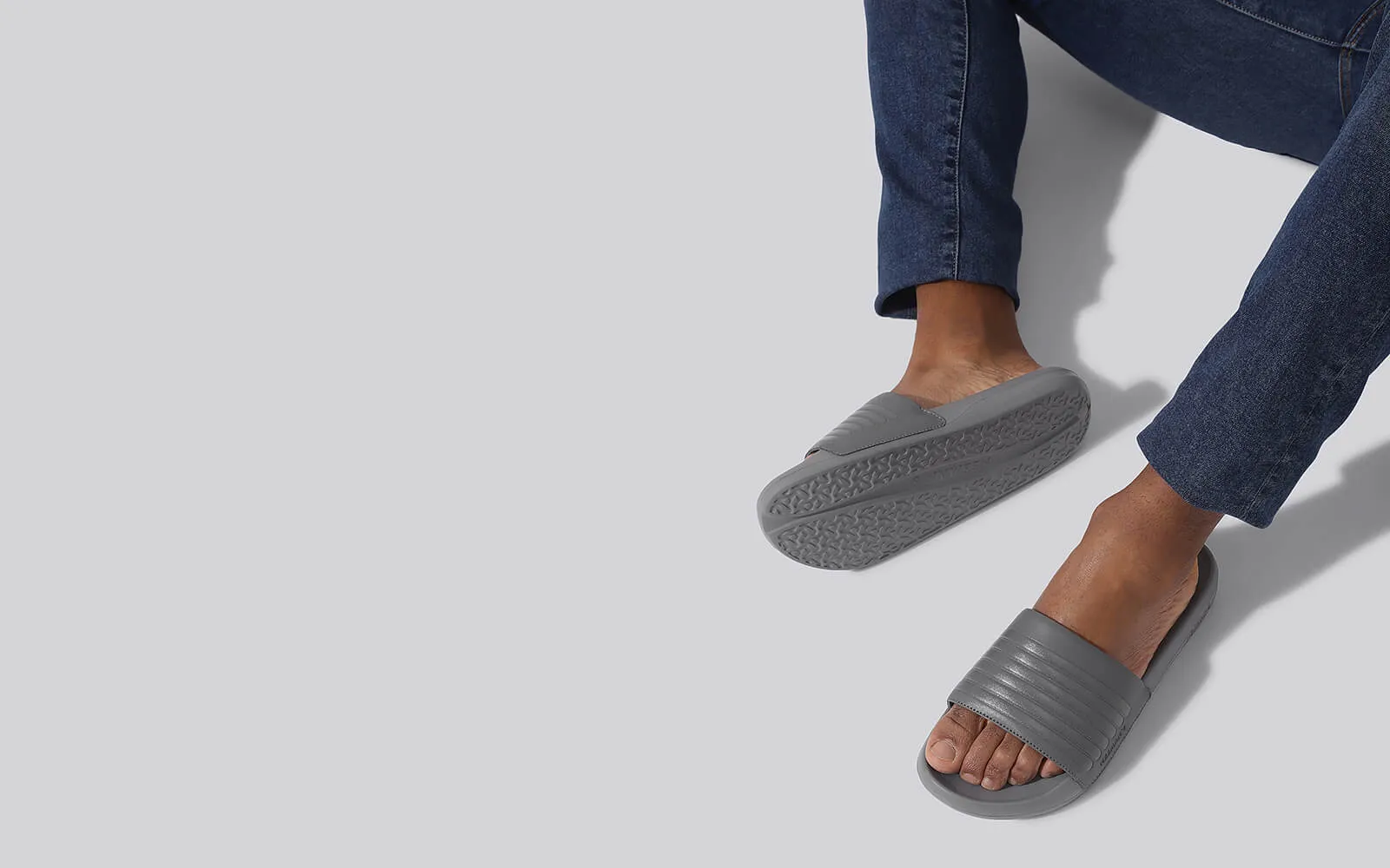 FootBed Slides for Men : Grey