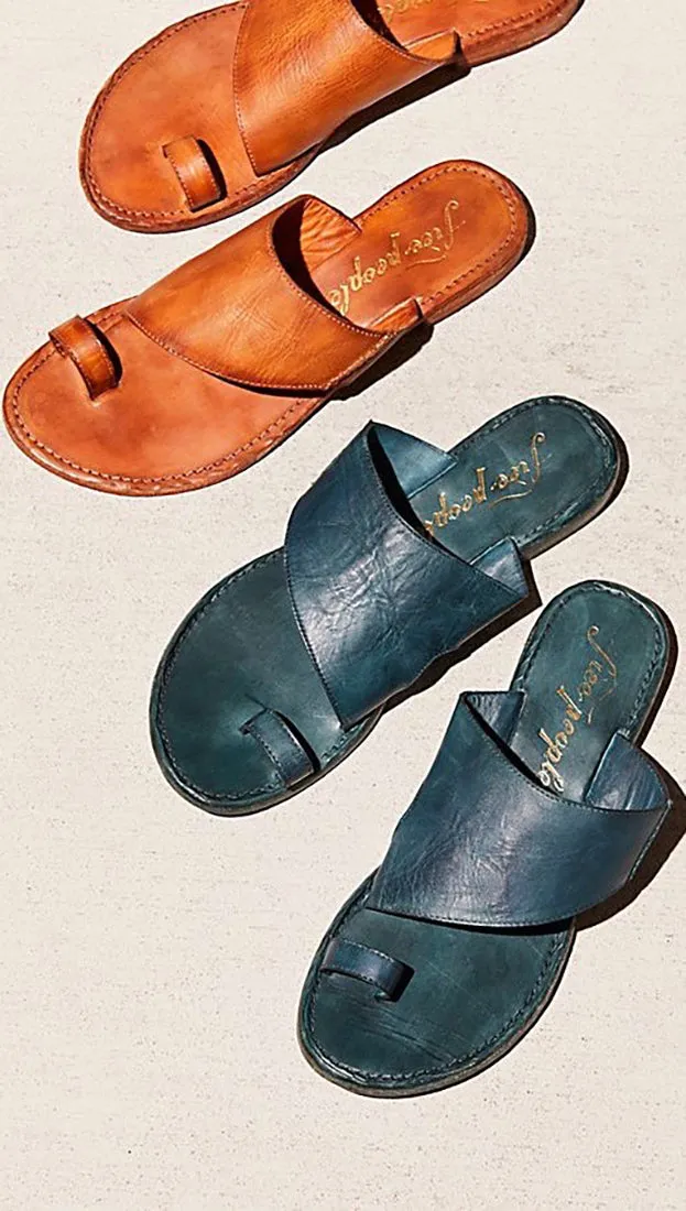 Free People Sant Antoni Slide Turquoise