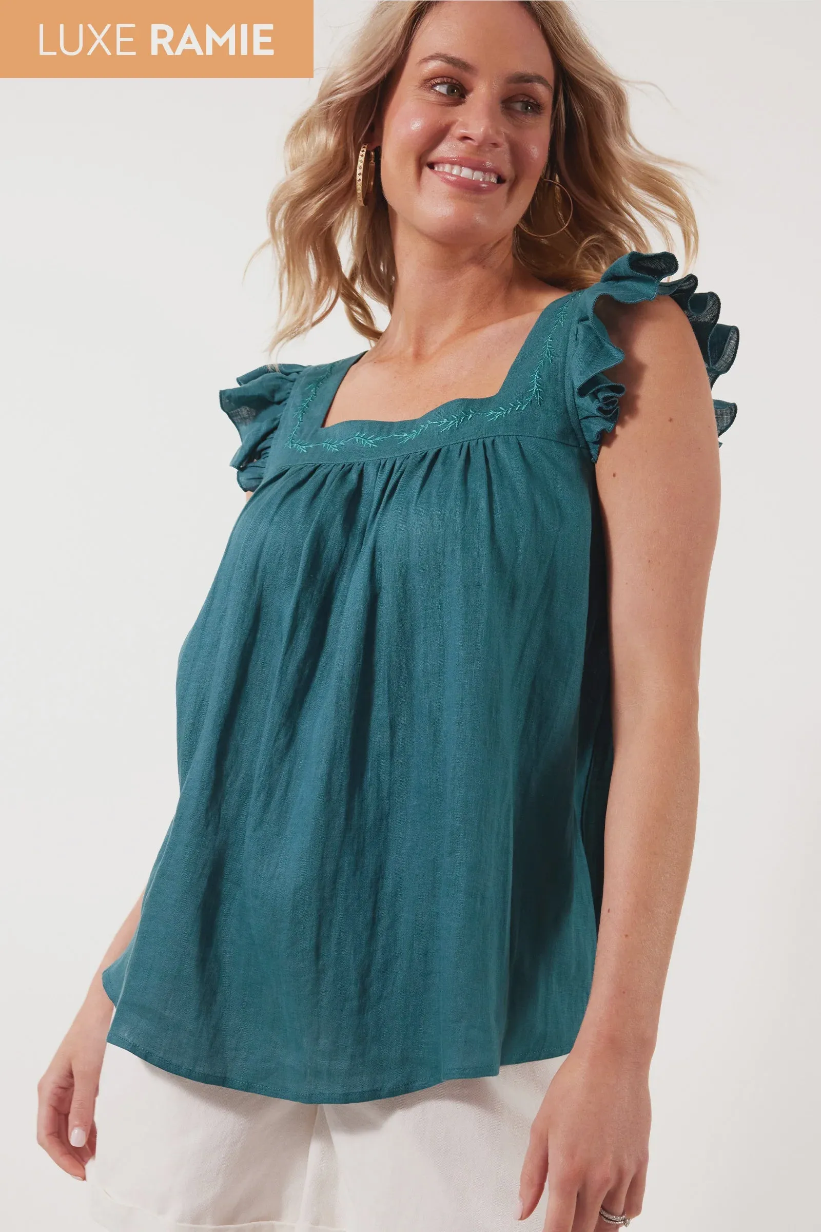 Gala Top Teal