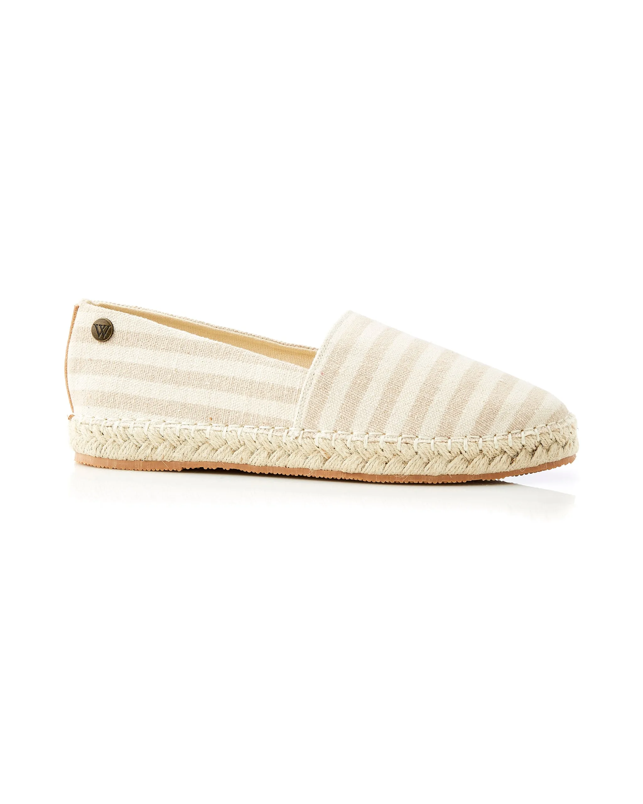 Georgie Espadrille Taupe Stripe