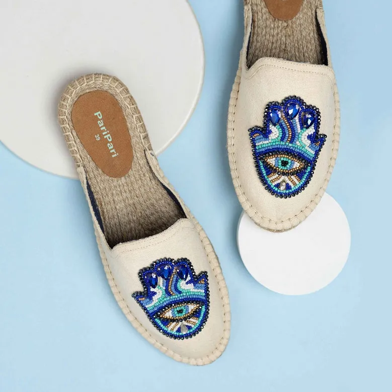 Hamsa Off white Espadrilles Flats