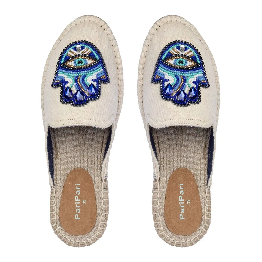 Hamsa Off white Espadrilles Flats