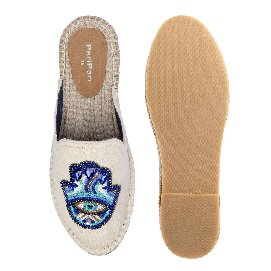 Hamsa Off white Espadrilles Flats