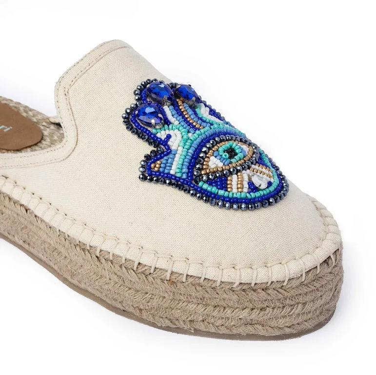 Hamsa Off white Espadrilles Platforms