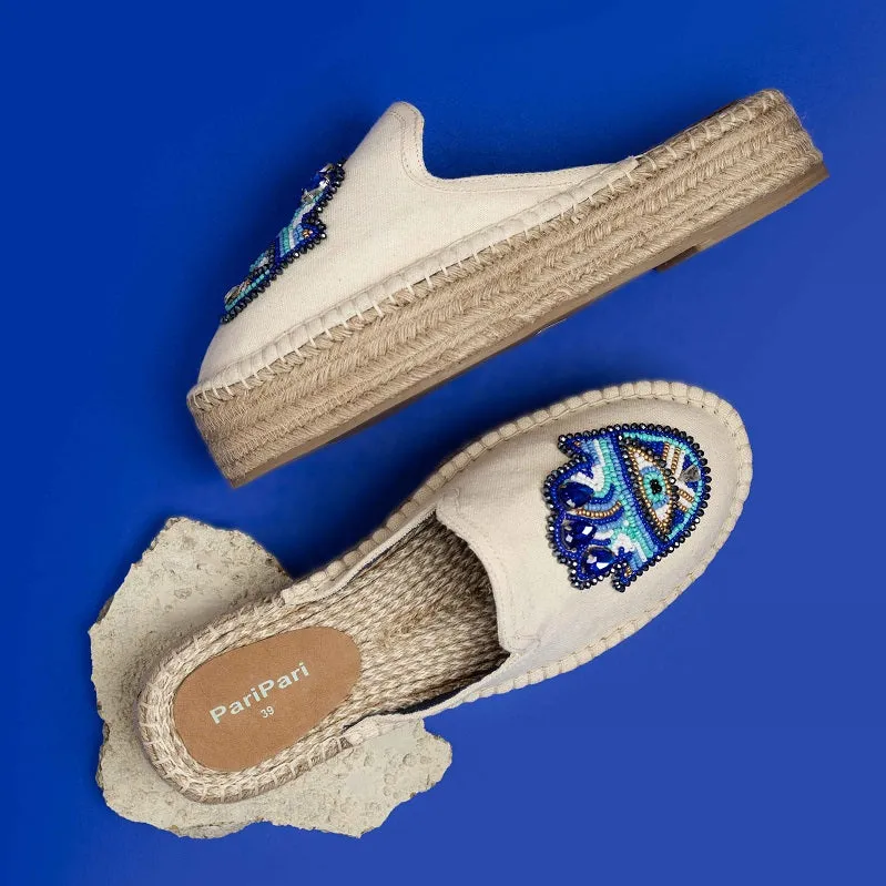 Hamsa Off white Espadrilles Platforms