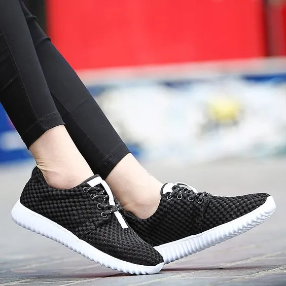 Hollow Out FlyKnit Breathable Sneakers