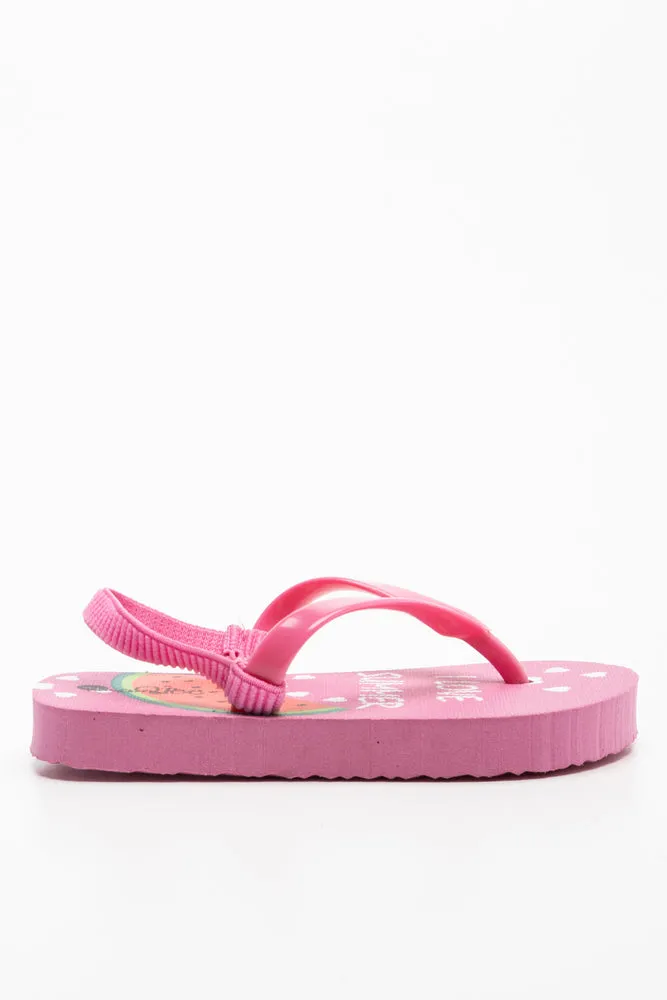 I Love Summer Flip Flop Pink