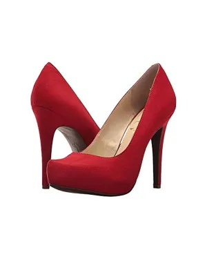 Jessica Simpson Parisah Pointed Toe Classic Red Mousse Suede Dress Pumps