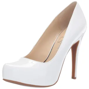 Jessica Simpson Parisah Pointed Toe Classic White Patent Leather Pumps