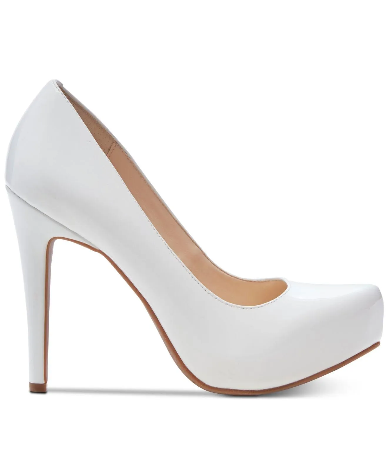 Jessica Simpson Parisah Pointed Toe Classic White Patent Leather Pumps