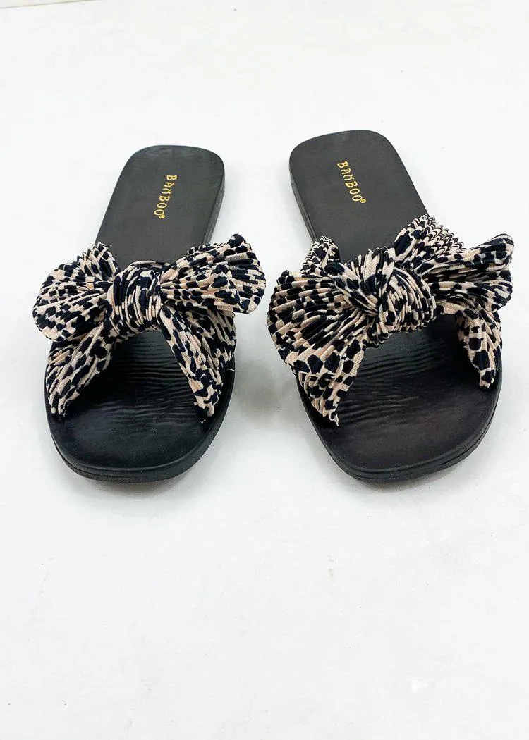 Kayla Bow Sandal-Leopard