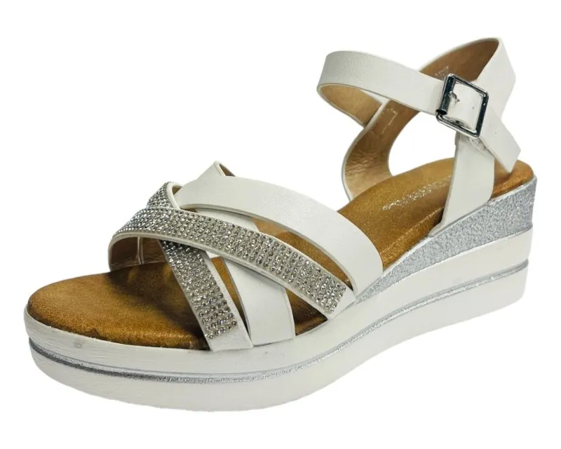 Lightweight Padded Ankle Strap Wedge Sandals