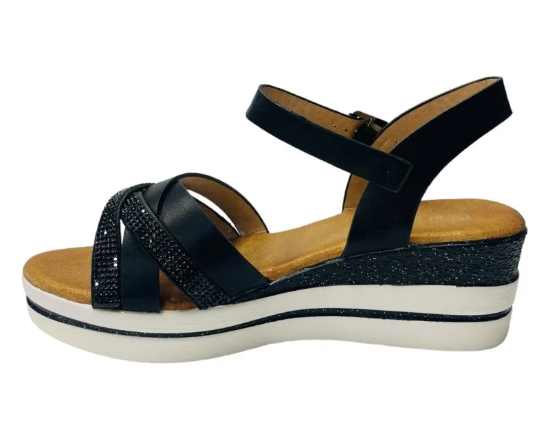 Lightweight Padded Ankle Strap Wedge Sandals