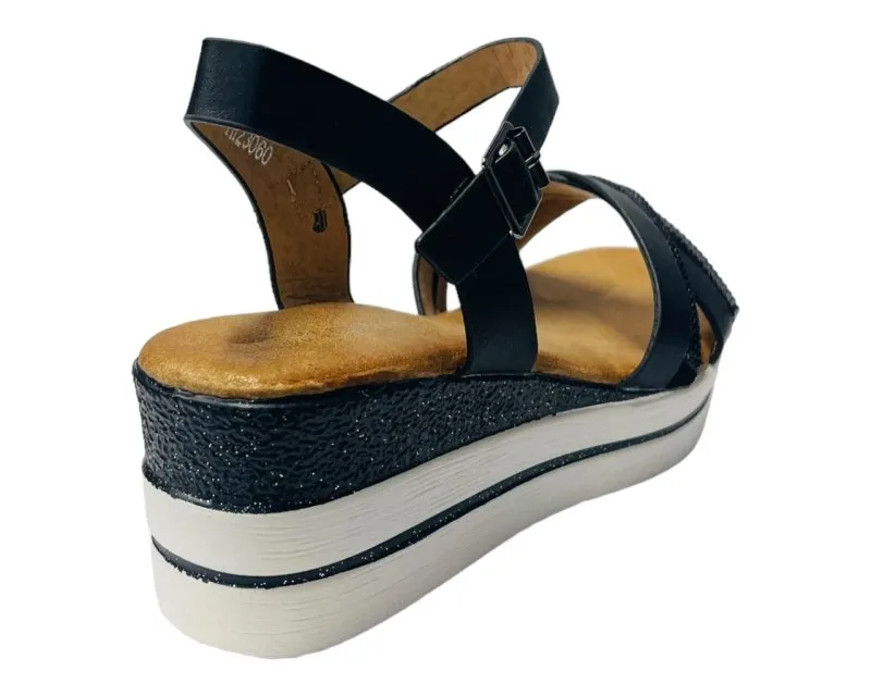 Lightweight Padded Ankle Strap Wedge Sandals