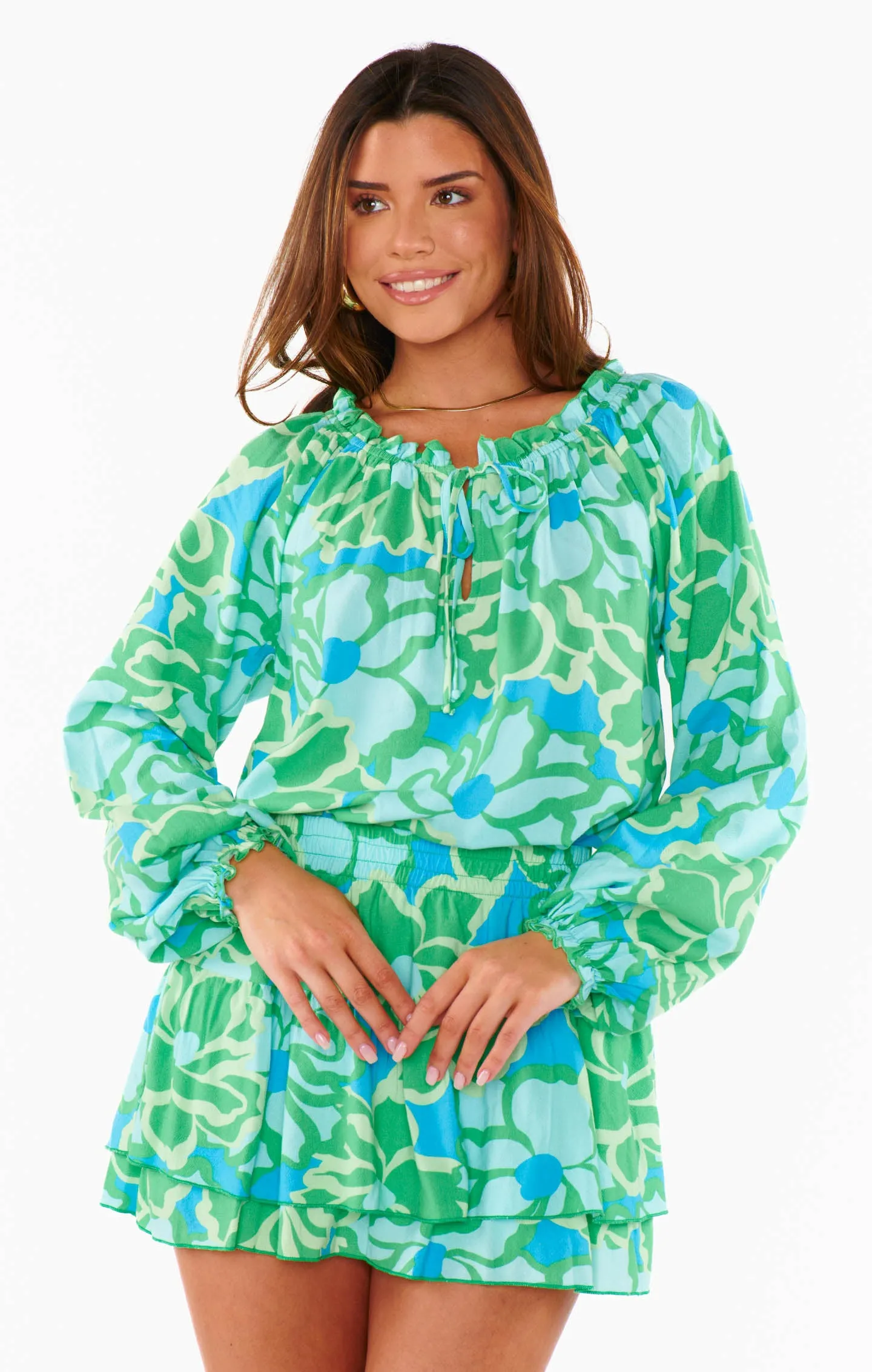 Margo Tunic ~ Abstract Poppy Multi