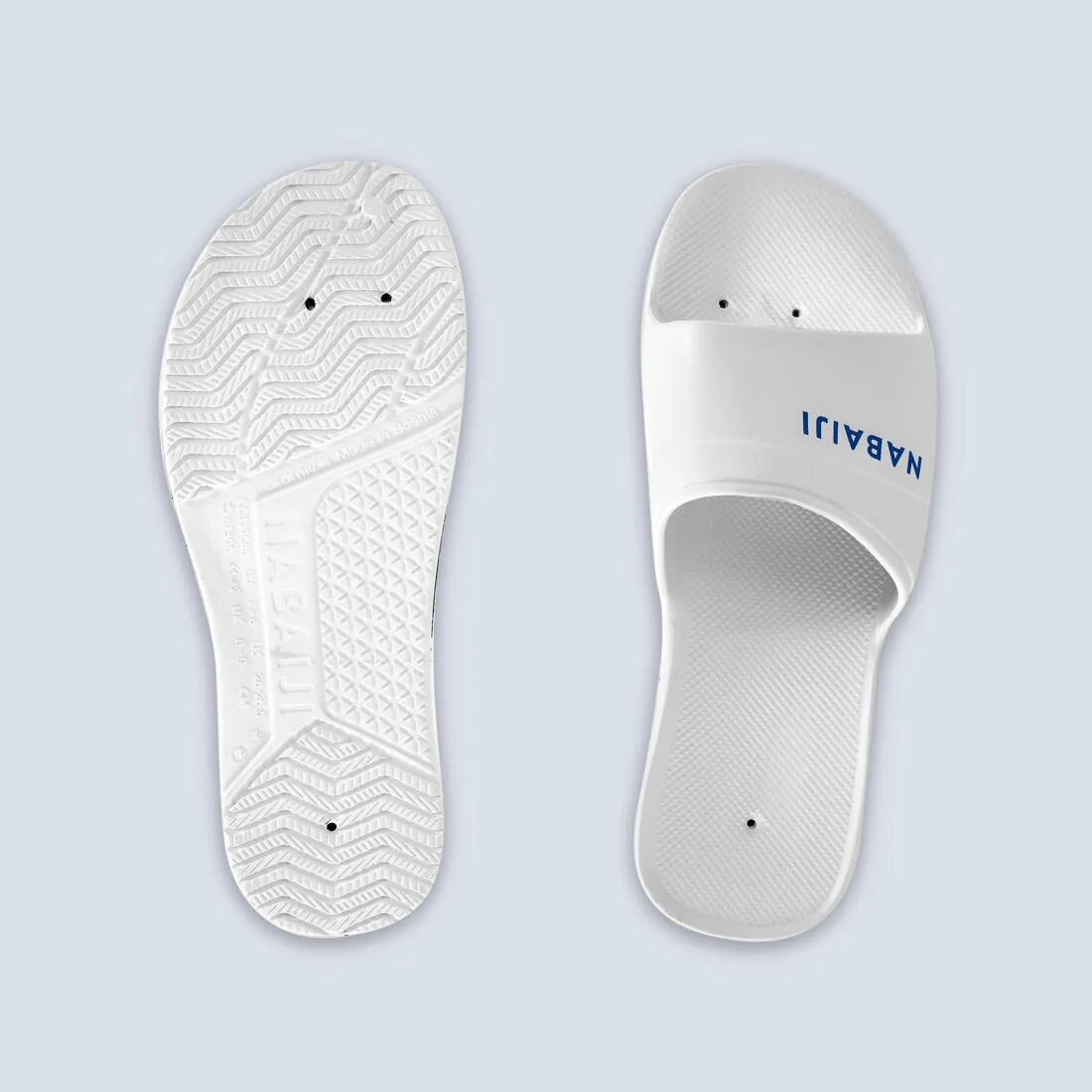 MEN'S POOL SLIDES 100 PLUS WHITE