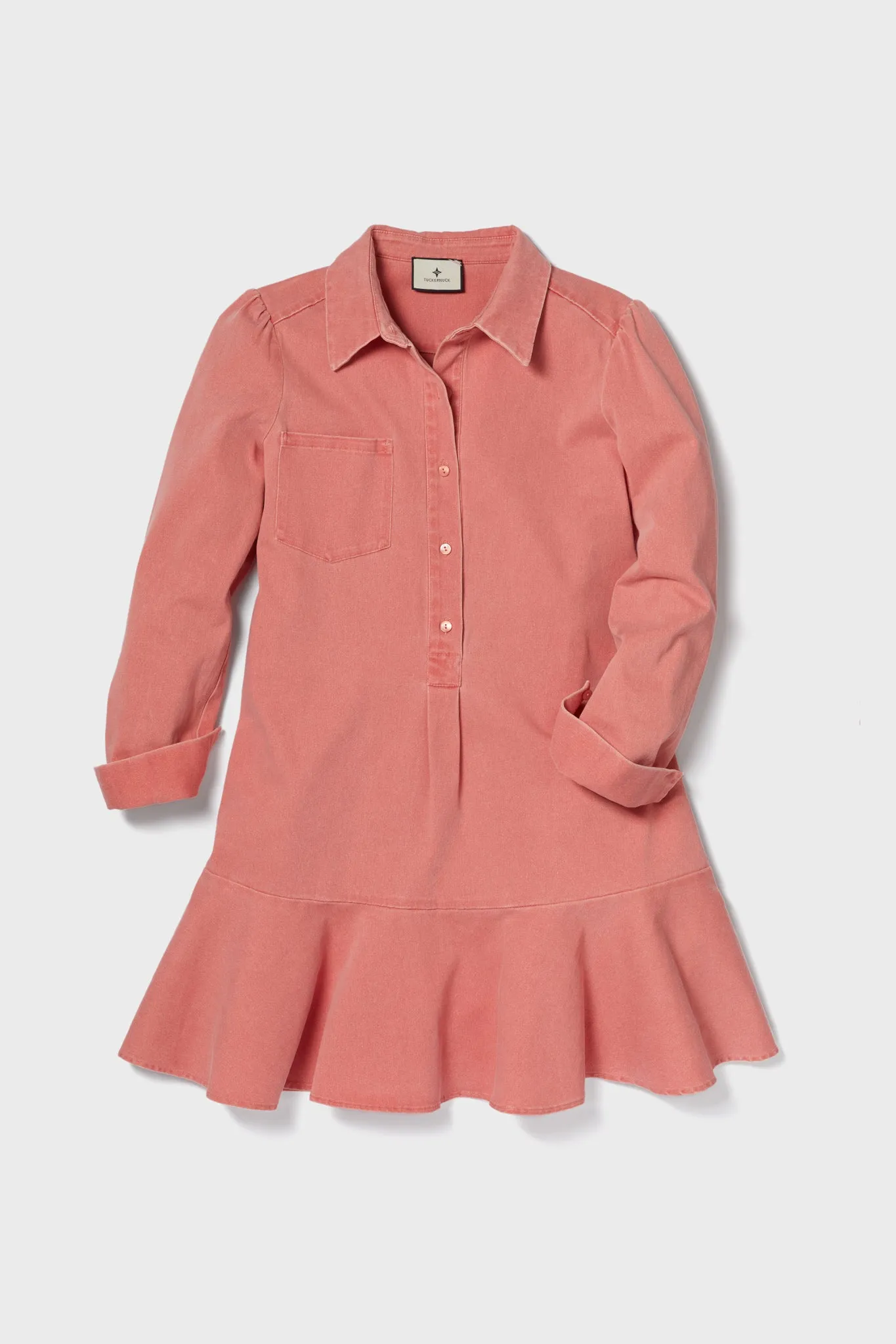 Nantucket Red Stretch Twill Callahan Shirt Dress