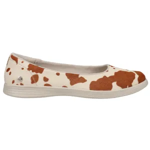 On the Go Dreamy Howdy Cow Print Slip On Flats