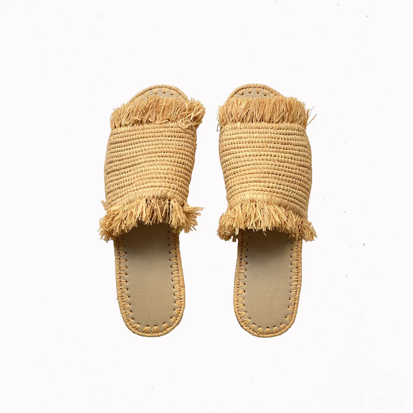 ONE STRAP NATURAL RAFFIA SANDAL