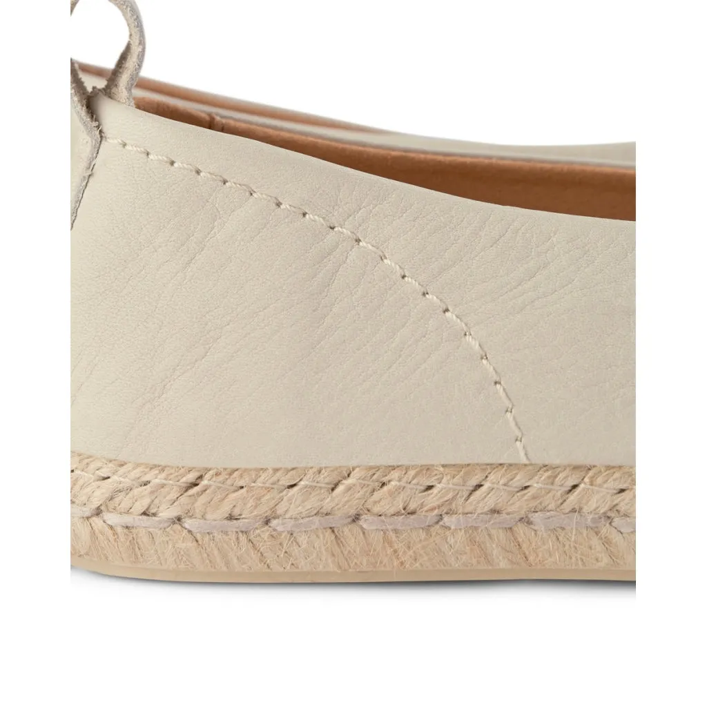 Palm Leather Ballerina - OFF WHITE