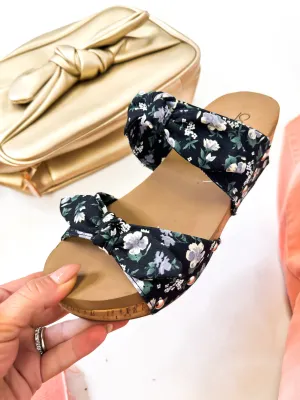 Presale: Corky's Black Floral Sittin Pretty Wedges